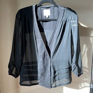 UO silence + noise Sheer Snap Up Blouse